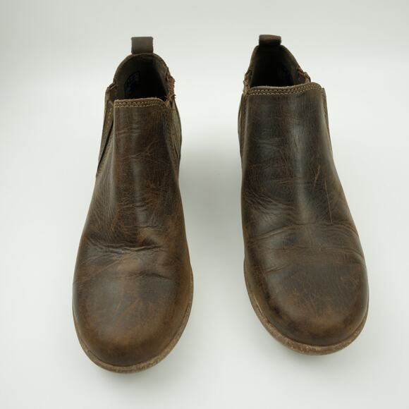 Clarks Women's Wilrose Jade Boot Size 7M Low Heel Chelsea Shootie Brown Leather - Picture 4 of 10